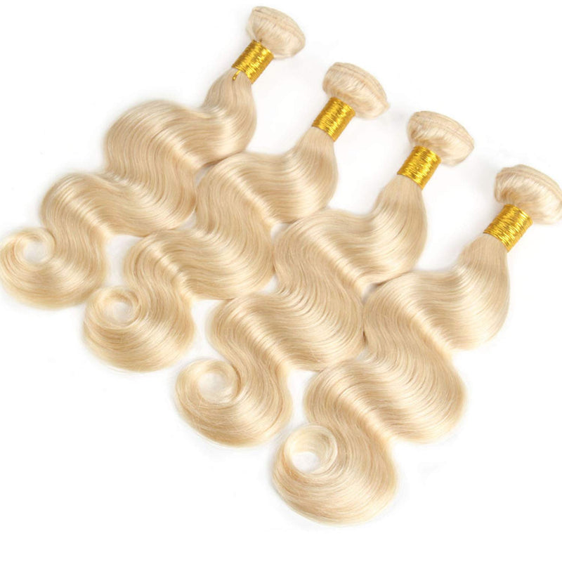 3 Pcs Bundles 613 Color Body Wave Human Hair Light Blonde Color Bundles Body Weave Human hair Extensions