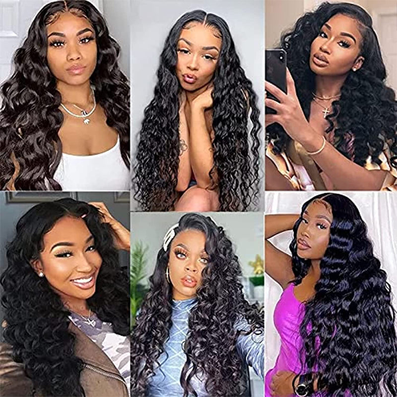 4x4 150% HD Lace Closure Wig Loose Deep Natural Black