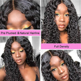 5x5 Lace Front Wigs for Black Women Grade 10A Brazilian Virgin Hair Water Wave Lace Closure Human Hair Wigs