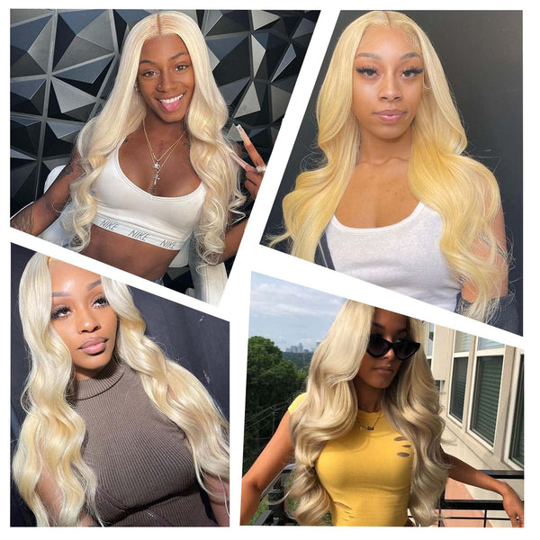 3 Pcs Bundles 613 Color Body Wave Human Hair Light Blonde Color Bundles Body Weave Human hair Extensions