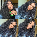 4X4 Water Wave Lace Closure Human Hair Wigs for Black Women Lace Wigs with Baby Hair Natural Black