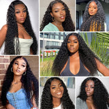 18-32 4x4  HD Lace Closure Wig Human Hair Wig Deep Wave Natural Black