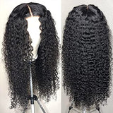 Jerry Curl 4x4 Lace Closure Wig Natural Hairline With Baby Hair Pre Plucked Human Hair Wigs 150% Density Glueless Wigs