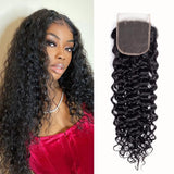 Jerry Curl 4x4 Lace Closure Wig Natural Hairline With Baby Hair Pre Plucked Human Hair Wigs 150% Density Glueless Wigs