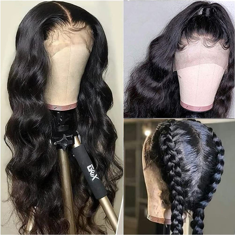 360 Lace Frontal Wig Brazilian Body Wave Virgin Human Hair Wigs HD Lace Wig