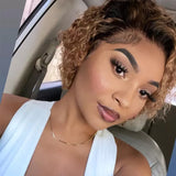 Short Pixie Cut 1B 27 13x4 HD Lace Curly Wig Short Bob Lace Front Virgin Brazilian Human Hair Wig