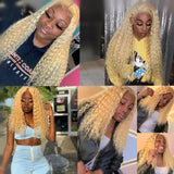 613 Kinky Curly Bundles Blonde Human Hair Bundles 10A Brazilian Kinky Curly 3 Bundles