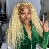 613 Kinky Curly Bundles Blonde Human Hair Bundles 10A Brazilian Kinky Curly 3 Bundles